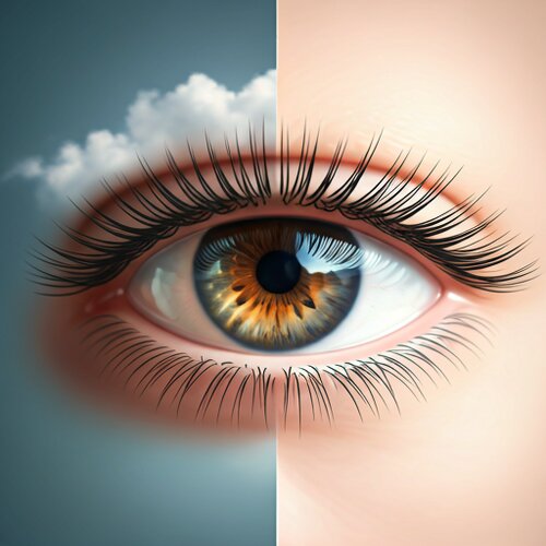 Illustration of healthy eyes and vision wellness